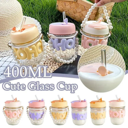 Aurevia Premium Pearl Handle Glass Tumbler ⭐