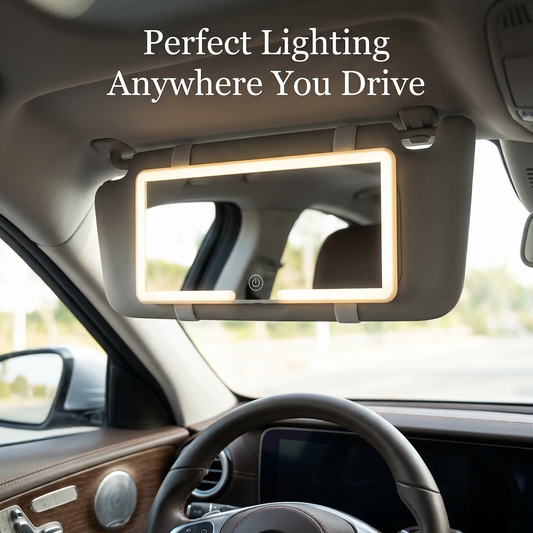 Aurevia Auto LED Makeup Mirror 🚗💡 Flawless Anywhere