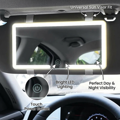 Aurevia Auto LED Makeup Mirror 🚗💡 Flawless Anywhere