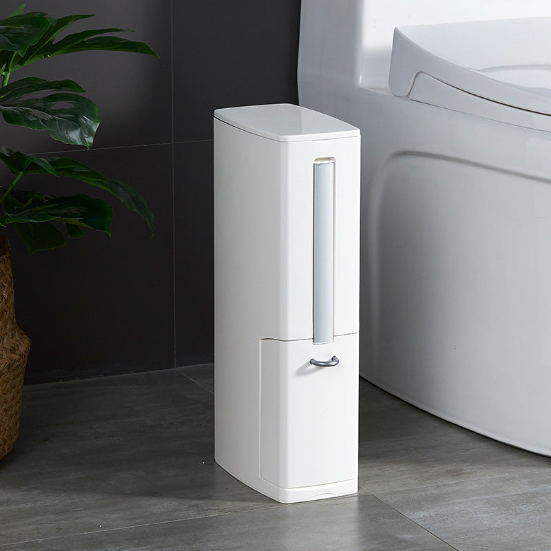 Aurevia Auto™ Modern Toilet Brush & Bin Set
