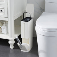Aurevia Auto™ Modern Toilet Brush & Bin Set