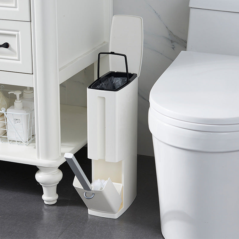 Aurevia Auto™ Modern Toilet Brush & Bin Set