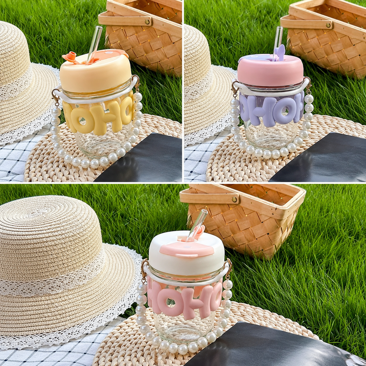 Aurevia Premium Pearl Handle Glass Tumbler ⭐